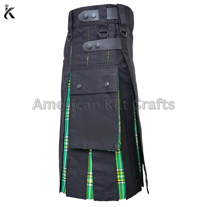 Irish Green Hybrid Tartan Kilt – A Bold Blend of Tradition & Utility