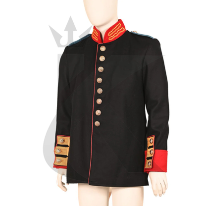 AMERICAN KILT CRAFTS Men’s Black Royal British War Jacket – Anglo Zulu Civil War Jacket