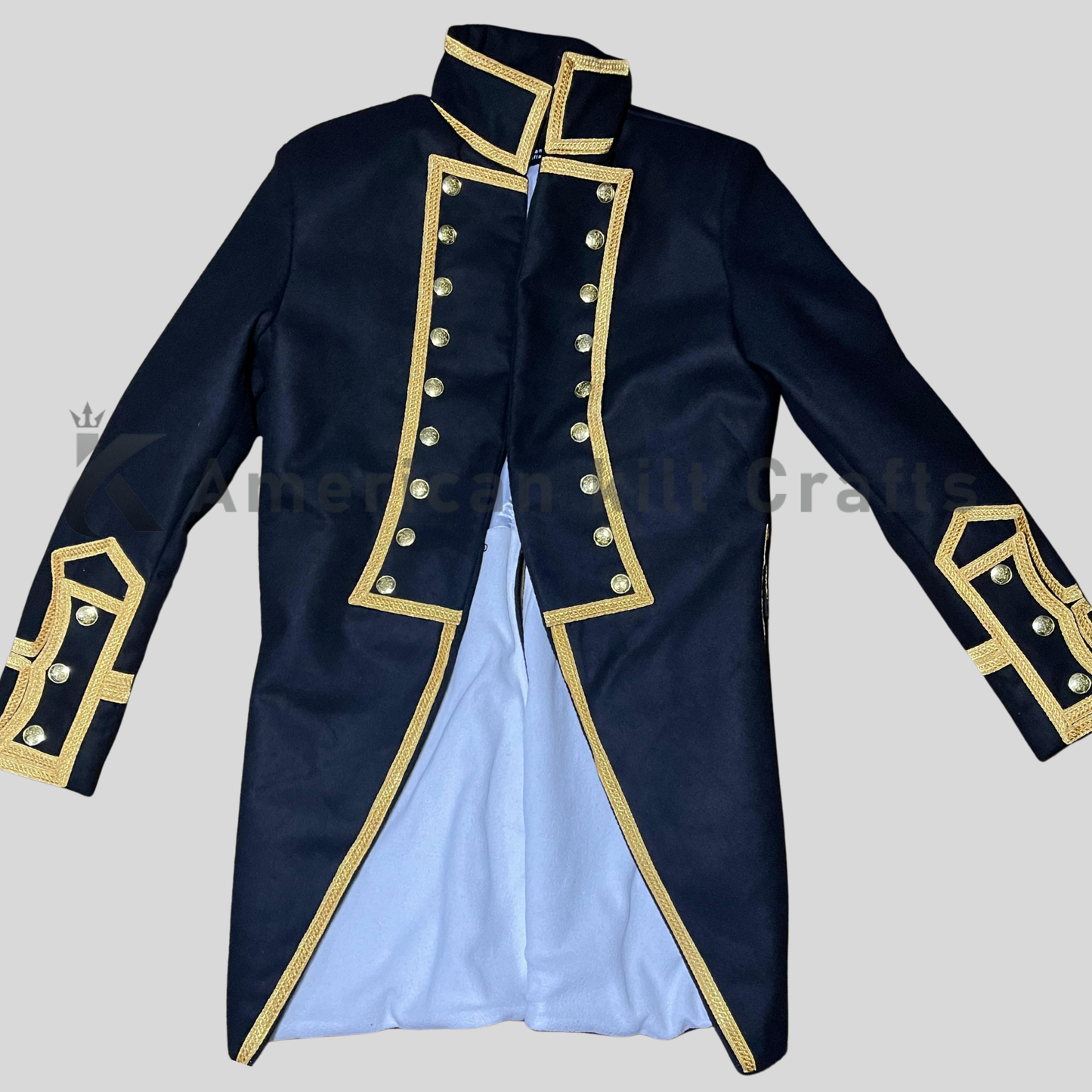 Men's Wool Royal Navy Uniform | 18th Century British Officer Coat