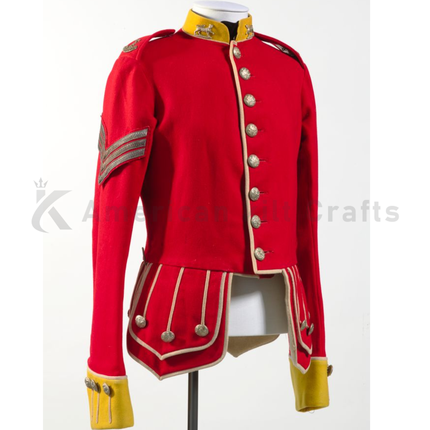 Men's British Civil War Era Military Jacket-Gordon Highlanders Sergeant Tunic