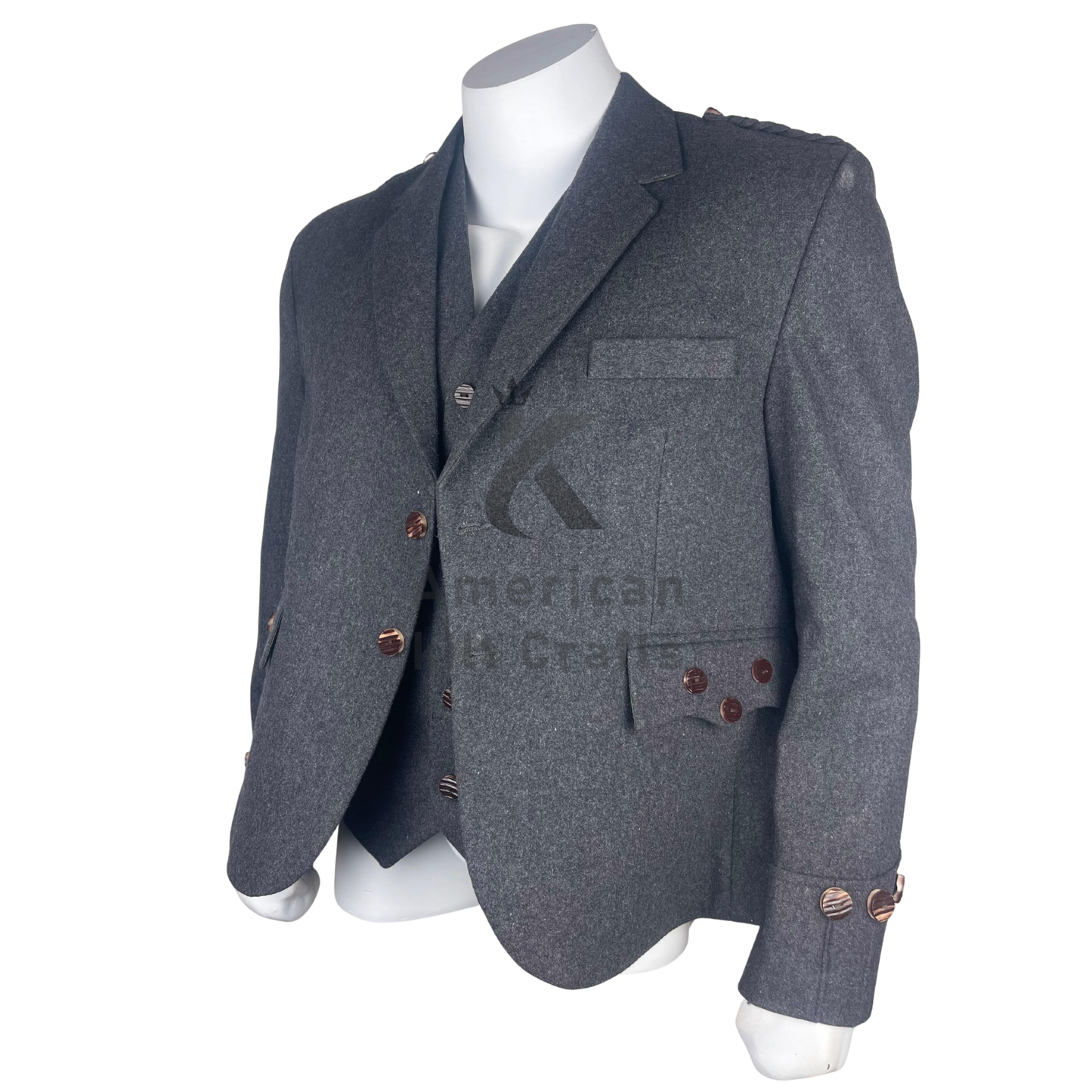 Grey Wool Argyle Blazer Jacket for Men – Heritage Sport Coat, Diamond Knit Pattern