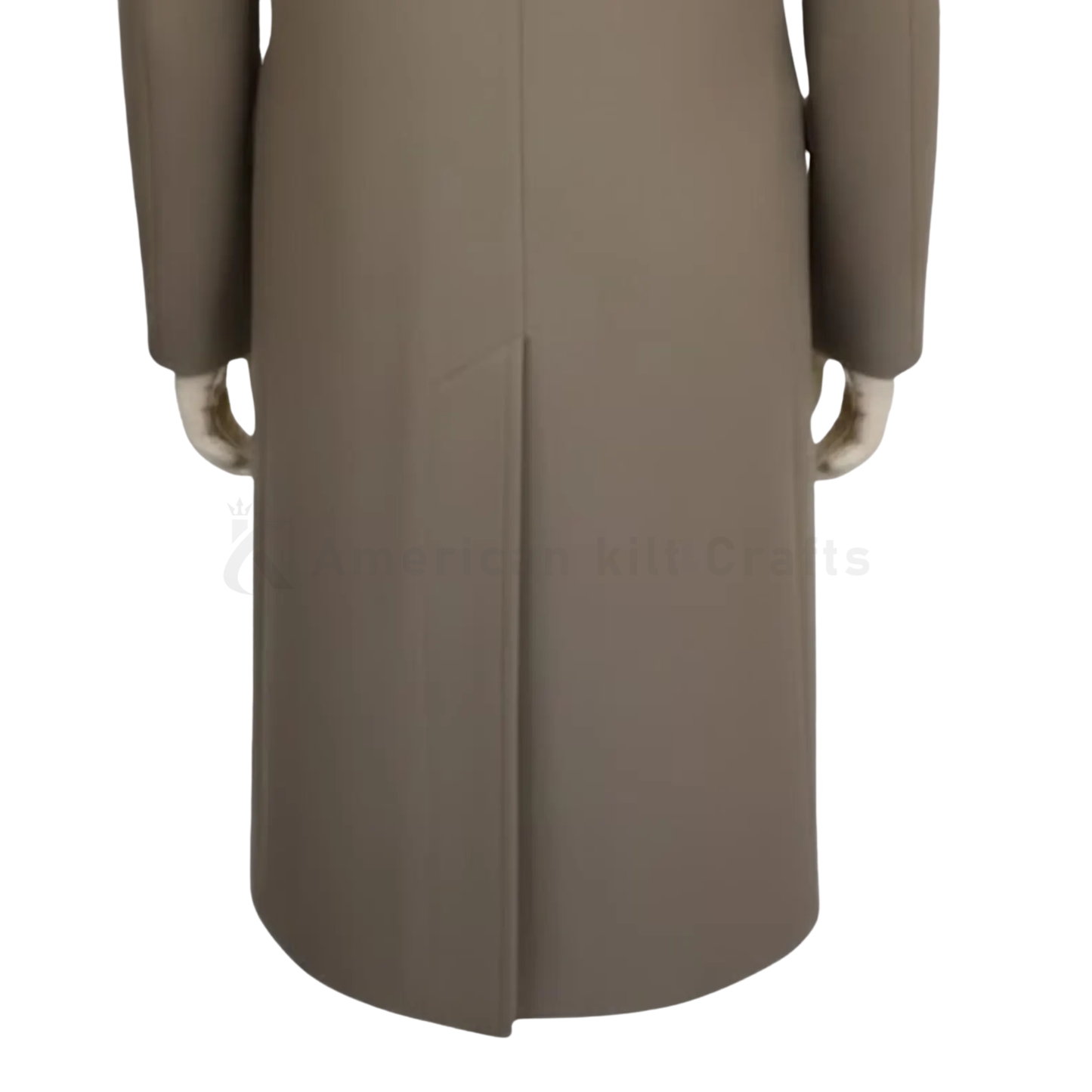 Men’s British Warm Overcoat – Heavy Wool Military Greatcoat in Officer Pink Taupe