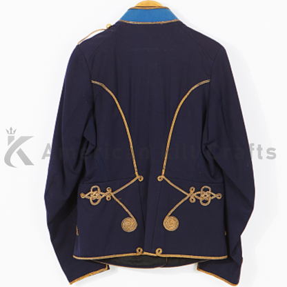 Men's Swedish Hussar Officer Uniform | Blue Braided Military Dolman