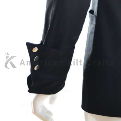 Men's Gothic Military Jacket- Loki Style Heavy Cotton Military Uniform