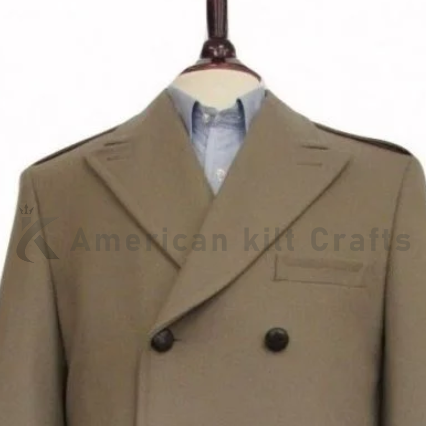 Men's Heavy Wool Military Overcoat - British Warm Overcoat