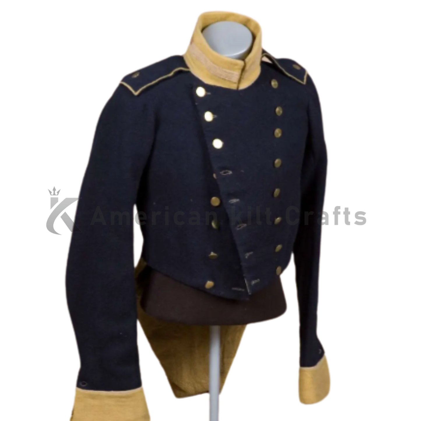 Men's Civil War Era Military Double-Breasted Wool Shell Jacket-historical officer jacket