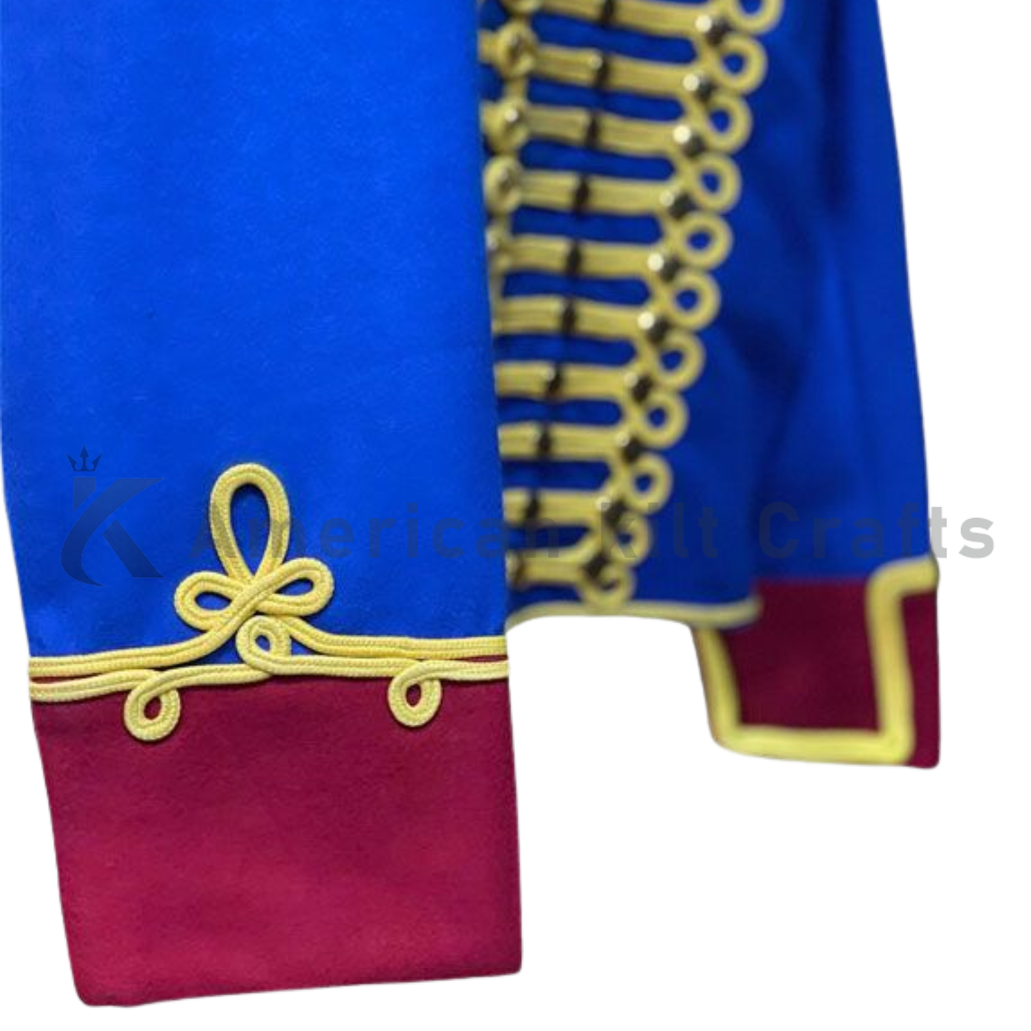 Men's Royal Blue Hussars Jacket |Scottish Uniform Jacket- Napoleonic Military Tunic