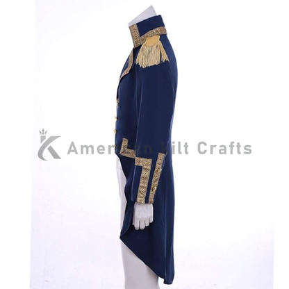 Men’s Hamilton Inspired Military Tailcoat Jacket - Gothic Victorian Costume Uniform