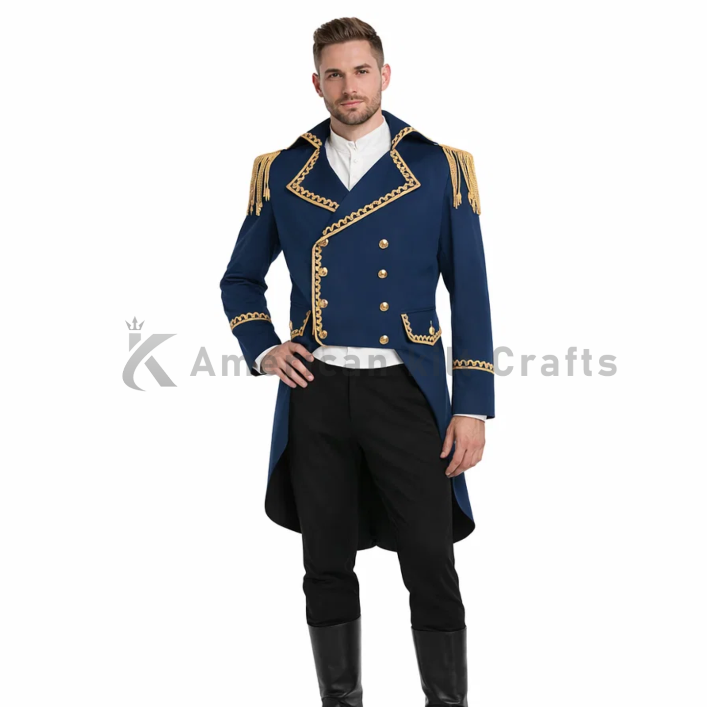 Men's Hamilton Inspired Colonial Tailcoat | Historical Officer Military Jacket