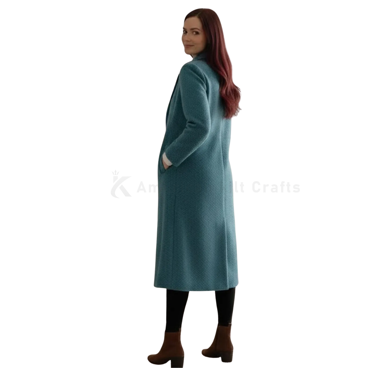 Women’s Double Breasted Long Wool Overcoat –  Street Style Coat