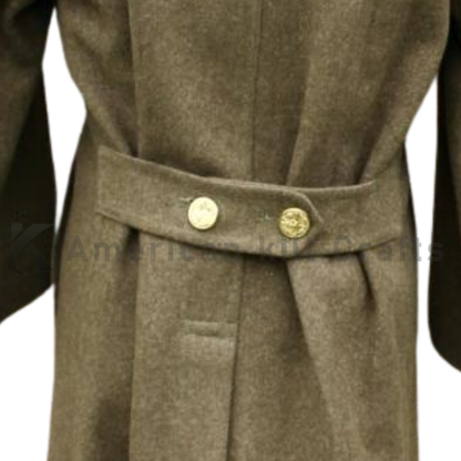 Men’s Heavy Wool Greatcoat - Classic Double-Breasted Military Winter Coat