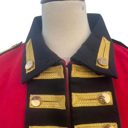 1789 Royal British Redcoat Tailcoat — Men’s Lancer Officer Jacket | Screen-Worn British Soldier Uniform | Historical Reenactment & Costume