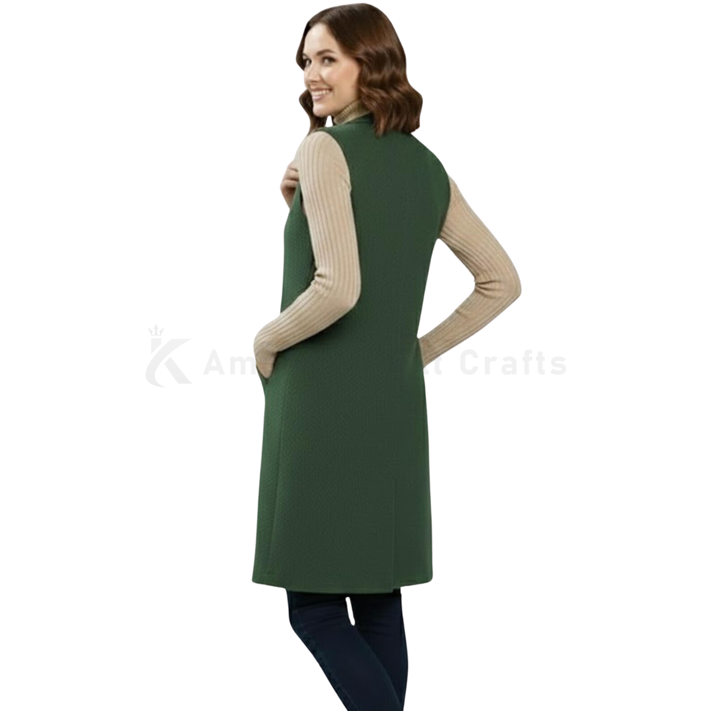Women’s Sleeveless Long Knit Cardigan Vest | Longline Open Front Outerwear