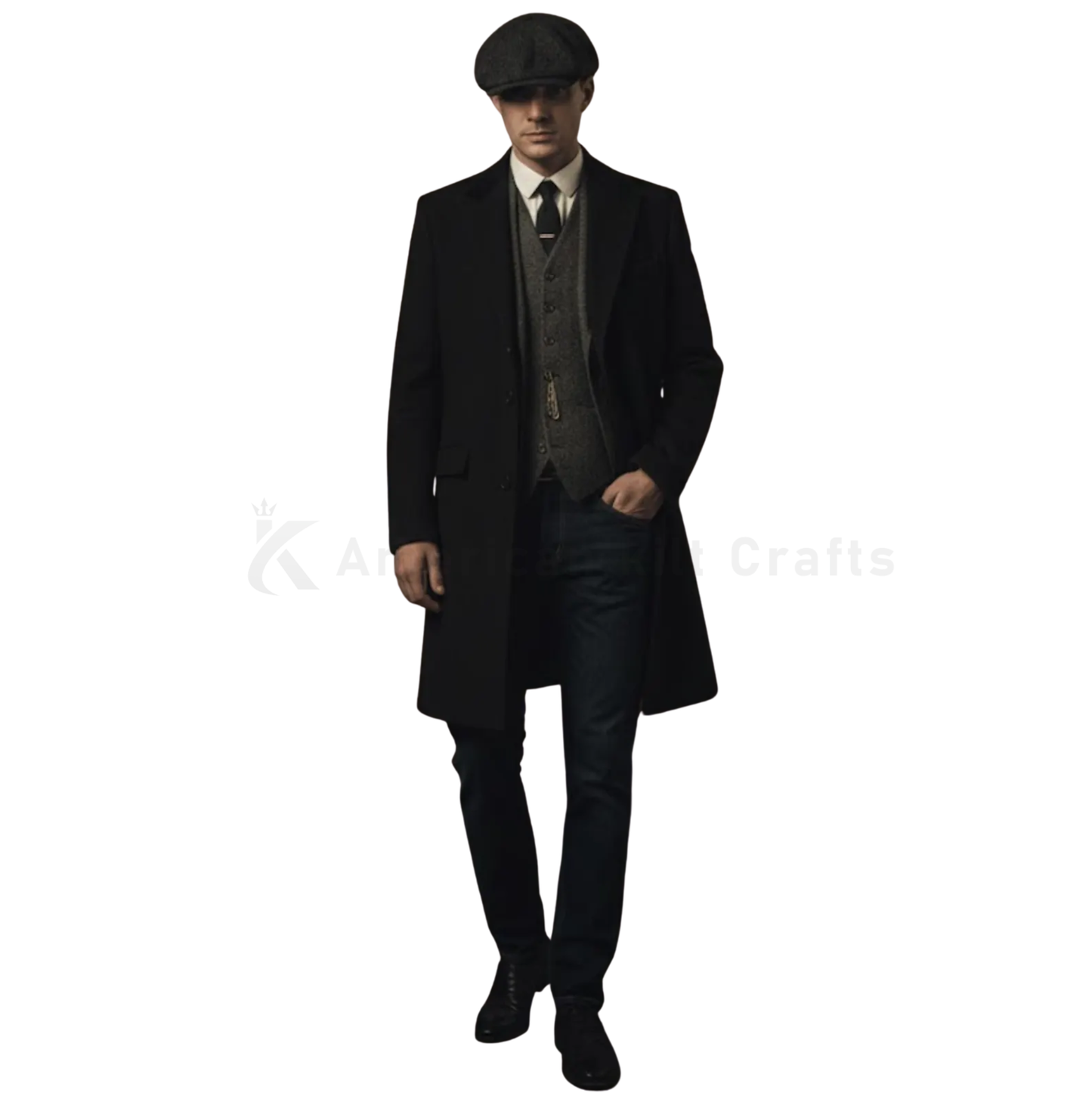 Men’s Peaky Blinders Wool Overcoat – Thomas Shelby Inspired Trench Coat