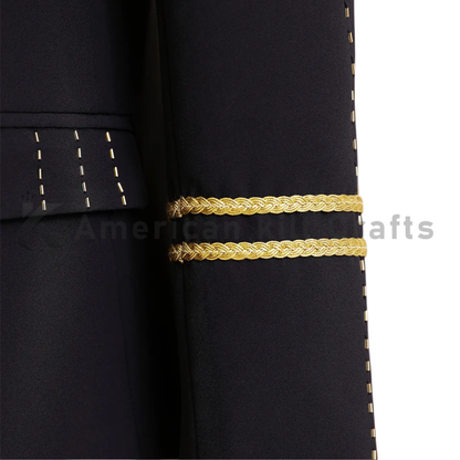 Men's Black Military Officer Jacket  | Gothic Steampunk Stage Performance Suit