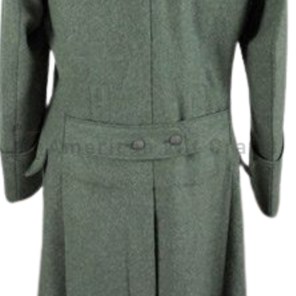 Men's German Army Military Greatcoat - Gray Wool Late-War Field Overcoat