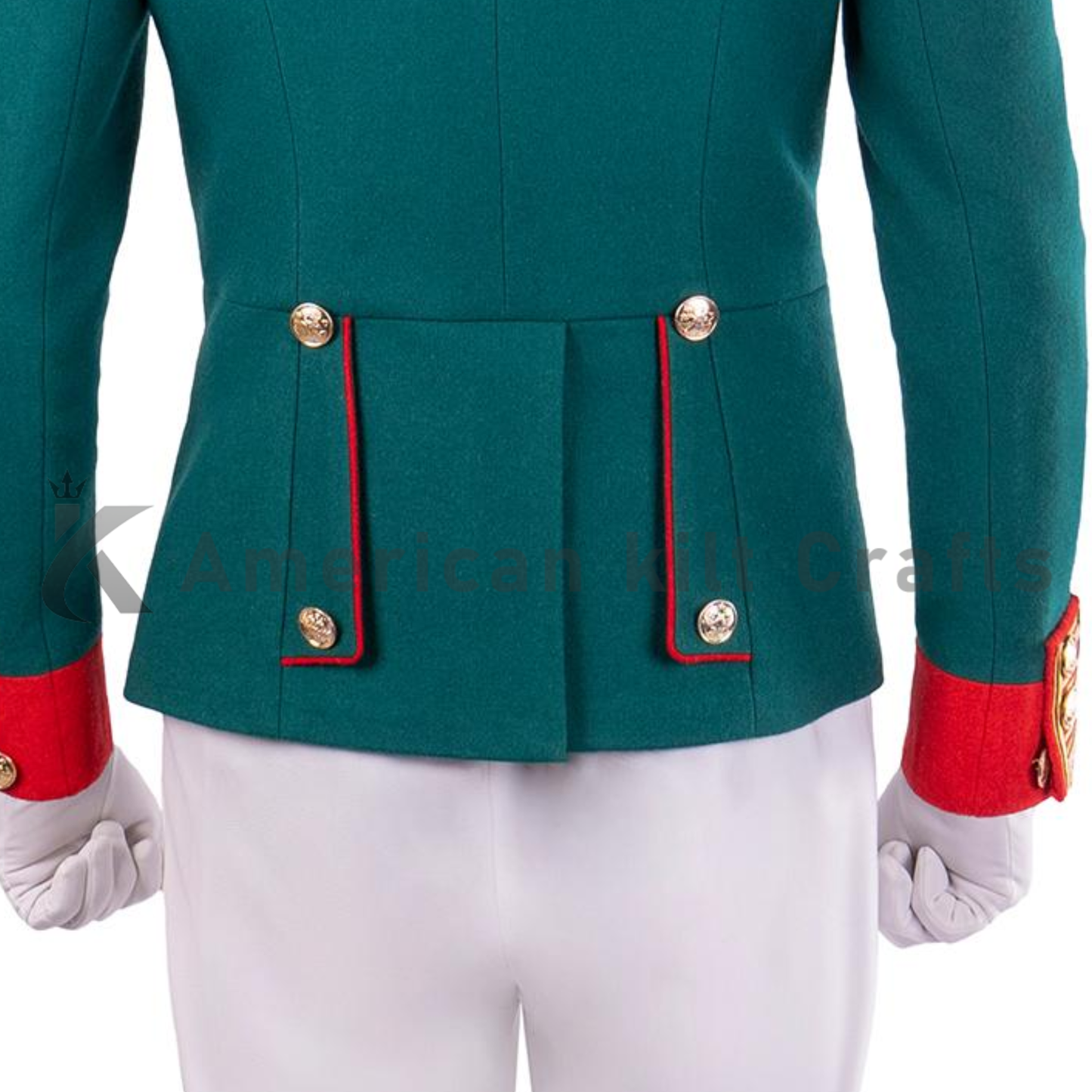 Men's Imperial Russian Guard Officer Tunic | Dark Emerald Military Costume