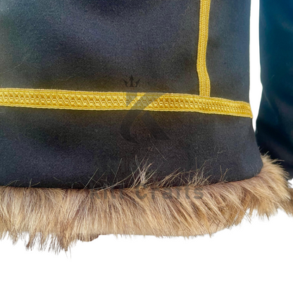 Napoleonic Hussar Military Jacket with Gold Braid – Vintage 18th Century Pelisse Uniform Tunic | Men’s Fashion Band & Parade Coat