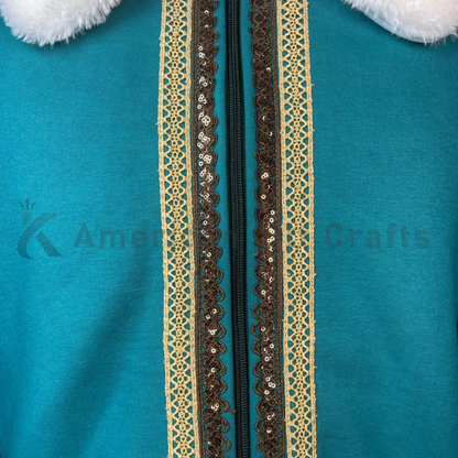 Buddy Christmas Cosplay Jacket | Teal Elf Costume Coat for Men