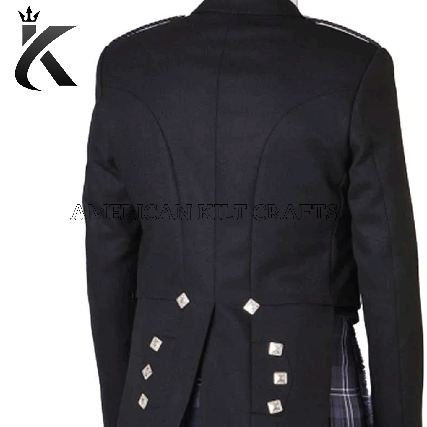 Prince Charlie jacket with Five Button Waistcoat - American Kilt Crafts