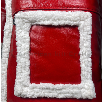 Christmas Chronicles Santa Coat |  Premium Red Faux Leather Winter Coat– Stylish Warm Santa Style Jacket