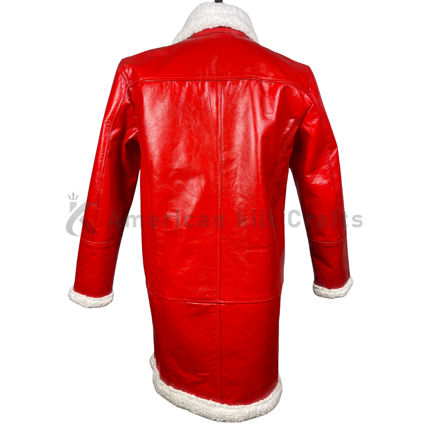 Christmas Chronicles Santa Coat |  Premium Red Faux Leather Winter Coat– Stylish Warm Santa Style Jacket