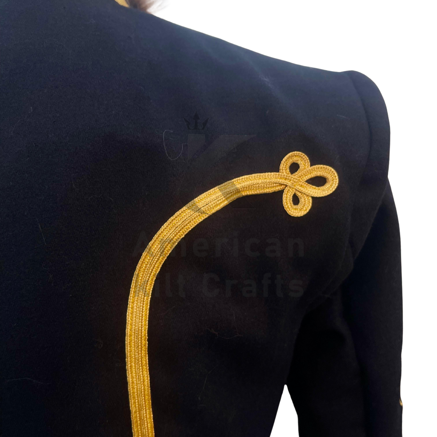 Napoleonic Hussar Military Jacket with Gold Braid – Vintage 18th Century Pelisse Uniform Tunic | Men’s Fashion Band & Parade Coat
