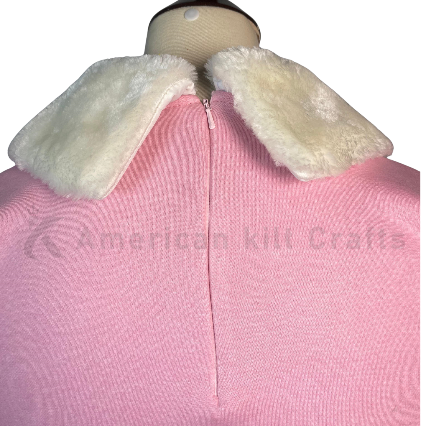 Women's Pink Elf Cheer Costume Dress | Christmas Fur Trim Outfit | Cute Holiday Cosplay Santa Helper Dress