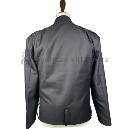 Black Montrose Doublet Kilt Jacket | Traditional Scottish Highland Dress Coat | Men’s Double-Breasted Formal Evening Jacket