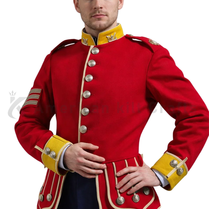 Men's British Civil War Era Military Jacket-Gordon Highlanders Sergeant Tunic