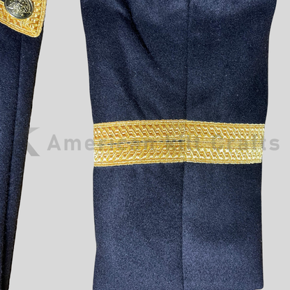 Men's Wool Royal Navy Uniform | 18th Century British Officer Coat
