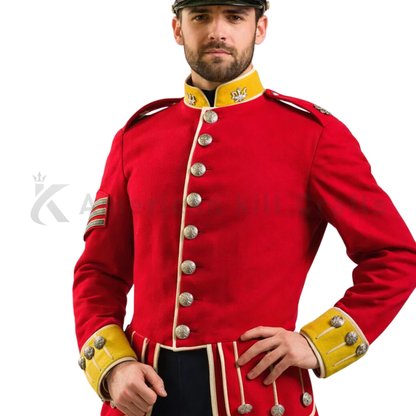 Men's British Civil War Era Military Jacket-Gordon Highlanders Sergeant Tunic