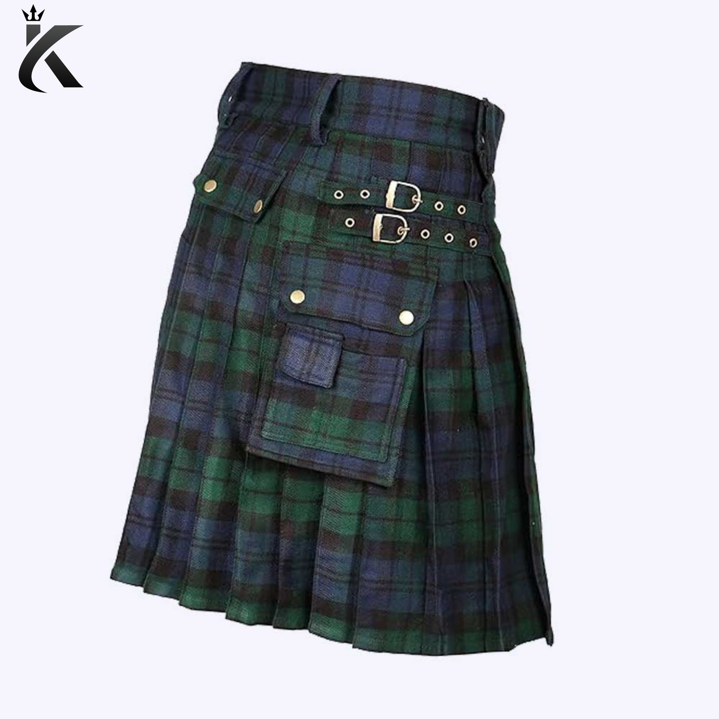 Premium Scottish Modern Tartan Utility Irish Kilt For Men - Made to Order