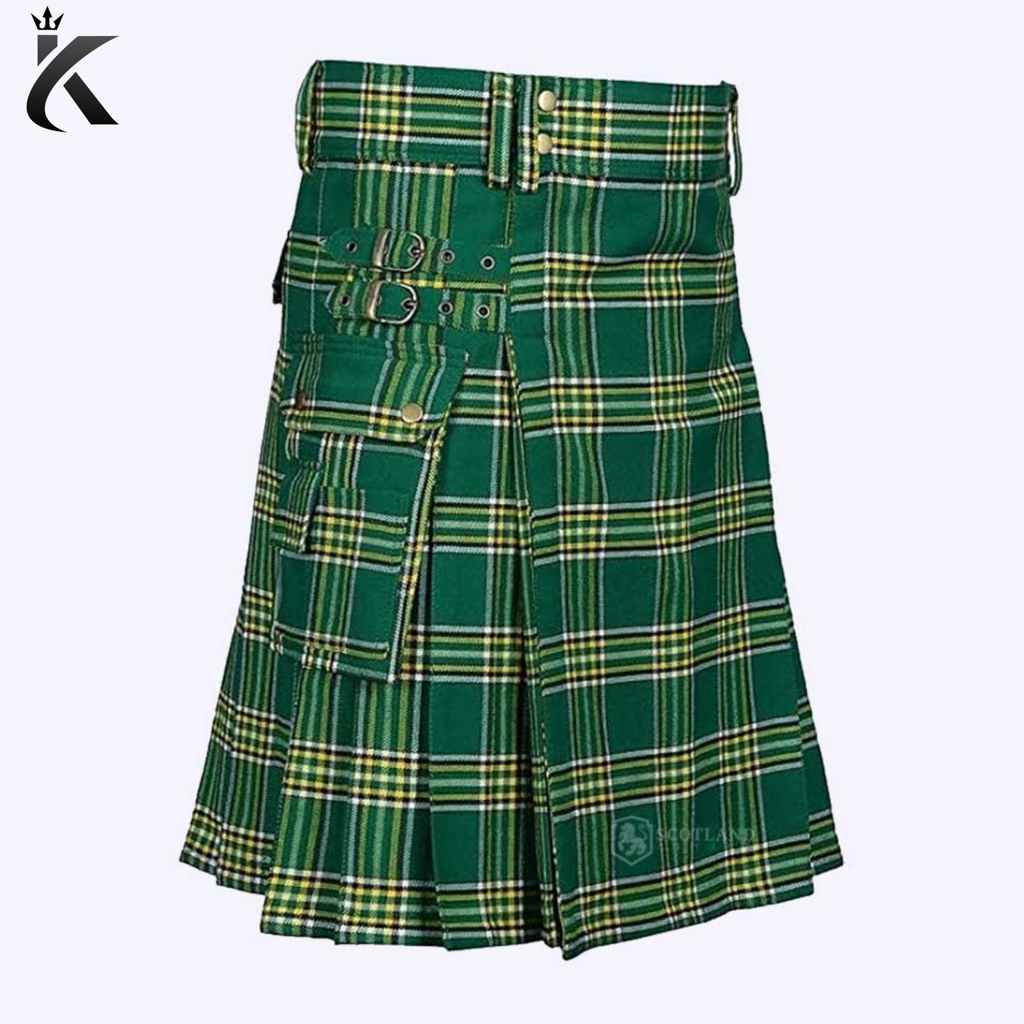 Traditional Scottish Wedding 5 Yard Utility Irish Kilt For Men - Made to Order