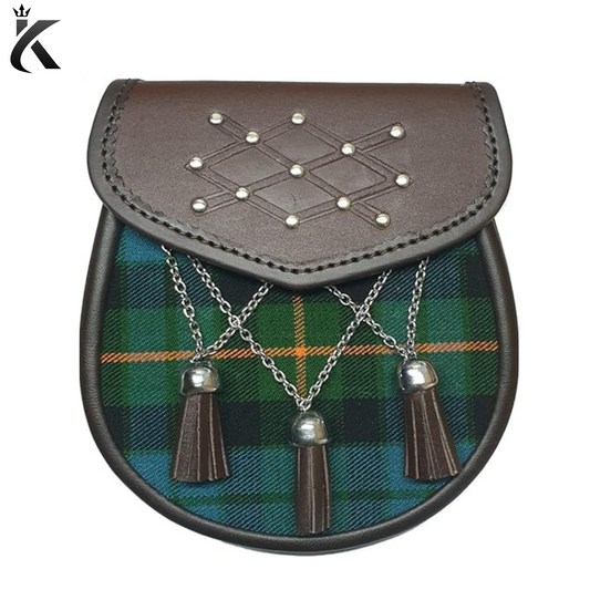 Traditional Scottish Tartan Sporran 13 studs - A Classic Piece of Scottish Culture