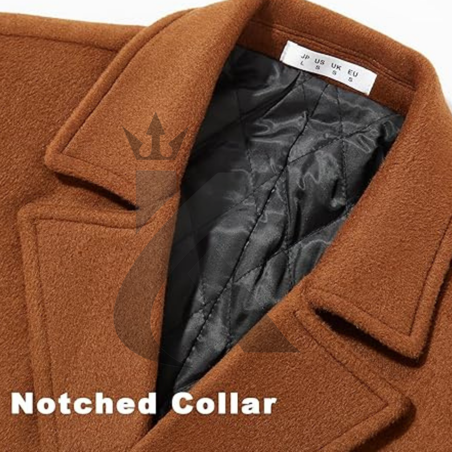 Men's Luxury Full Length Trench Coat Long Wool Overcoat Winter Windbreaker - Camel Color Long Overcoat