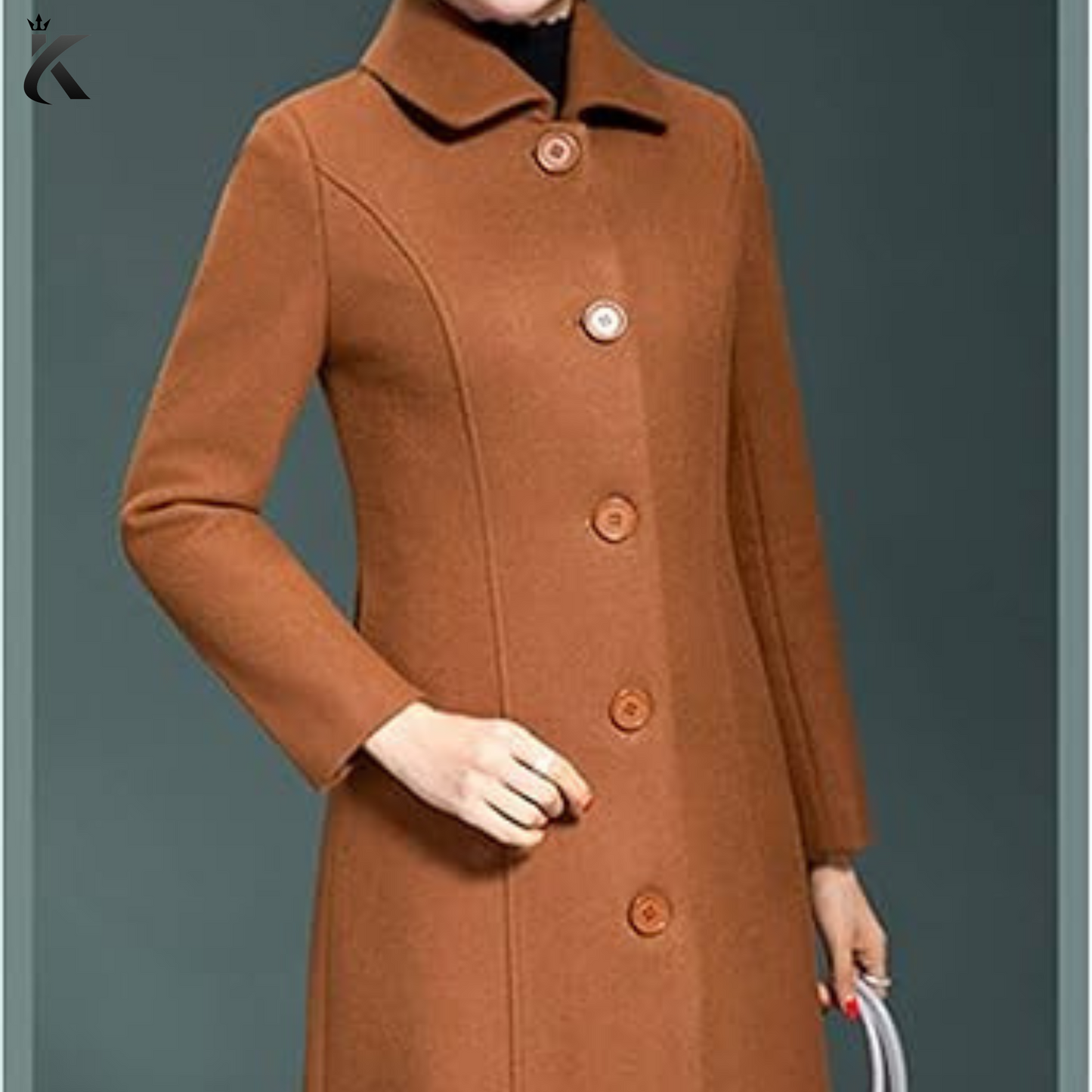 Premium Women's Wool Trench Coat - Winter Long Thick Overcoat - Walker Coats - Caramel Long Overcoat