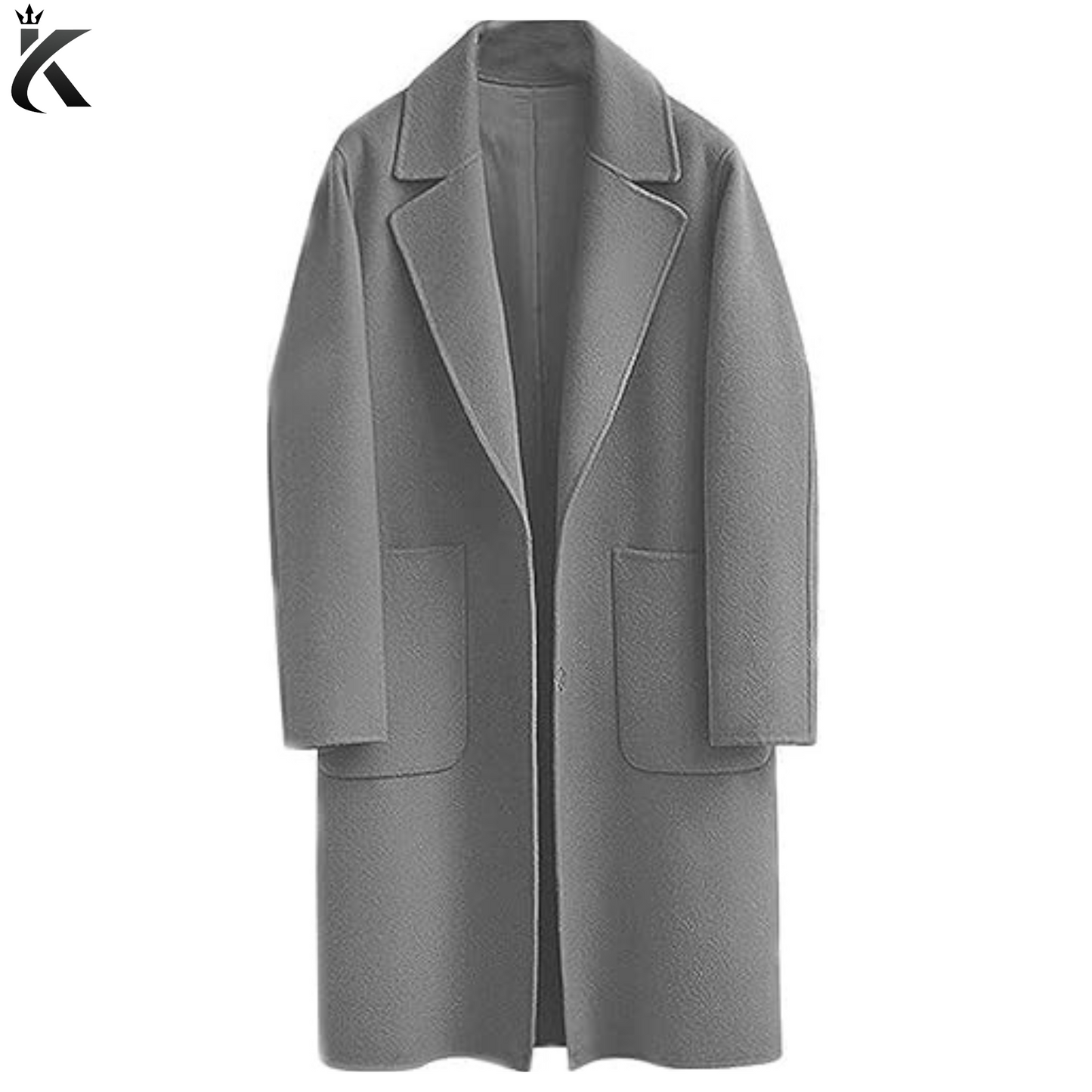 Women's Winter Casual Single Breasted Long Wool Coat Formal Office Wool Overcoat - Premium Trench Coat