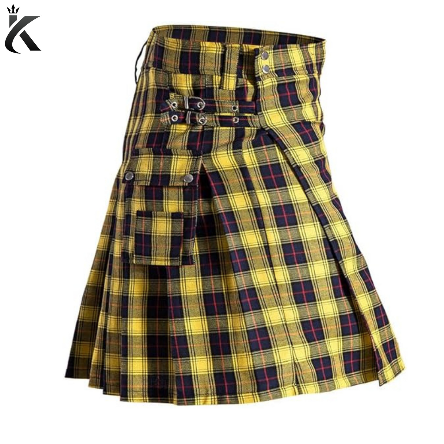 Premium Scottish Men's Traditional Highland Tartan Kilt Modern Utility Kilt - Made to order