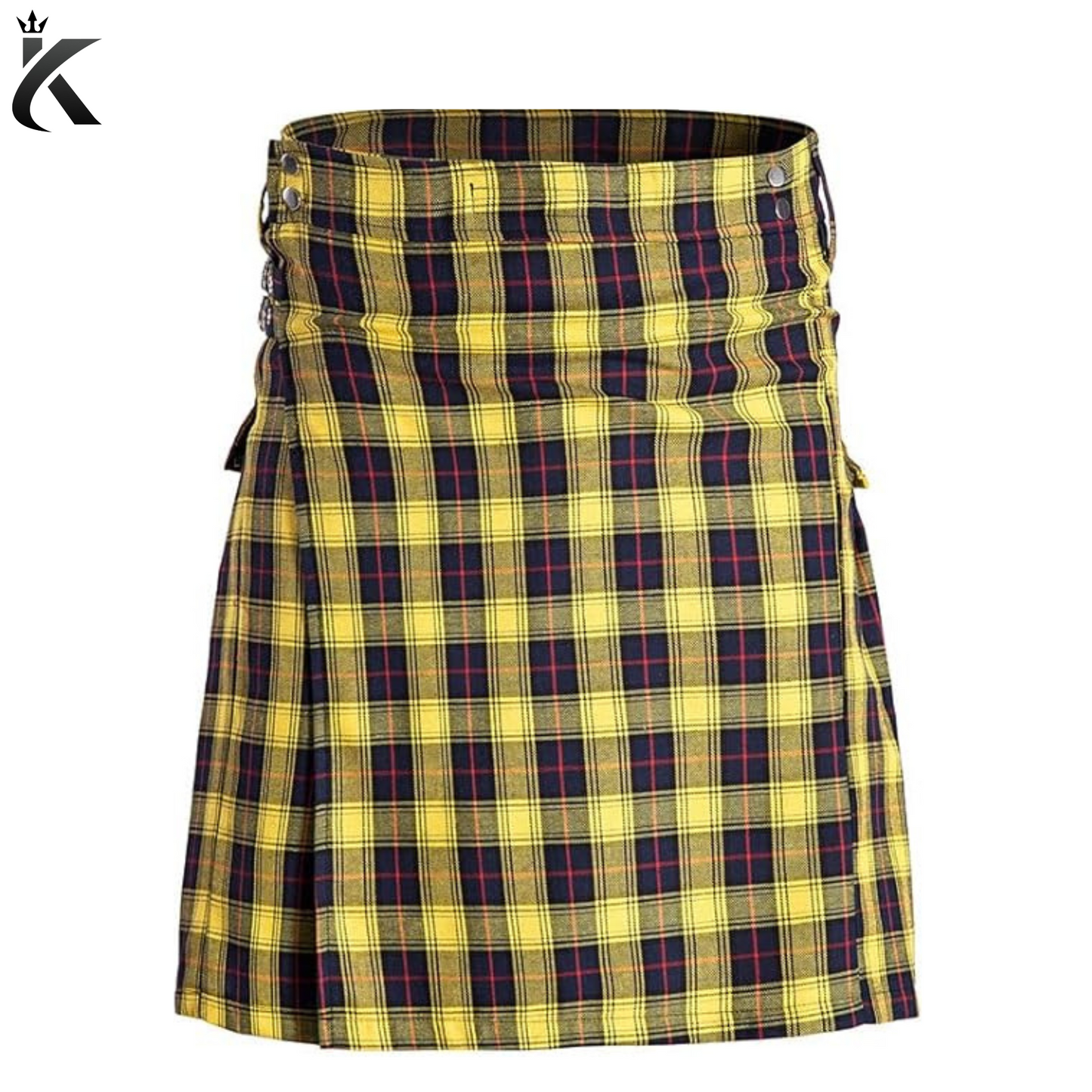 Premium Scottish Men's Traditional Highland Tartan Kilt Modern Utility Kilt - Made to order