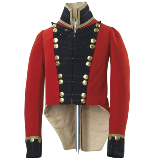 Men's British Revolutionary War Red Officer Military Coat- Canadian Militia Uniform Coat