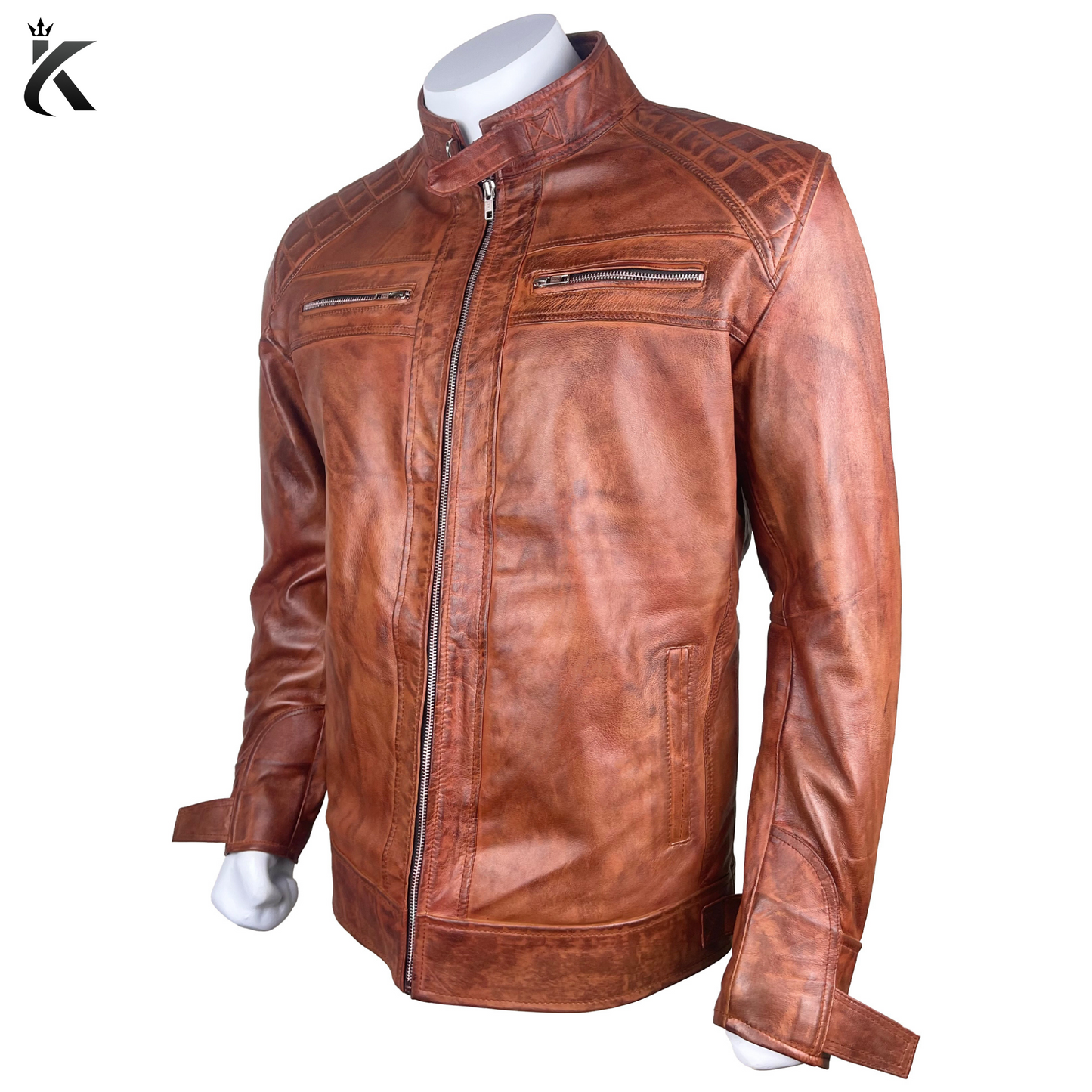 Handmade Mens Leather Jacket - Leather, never weather