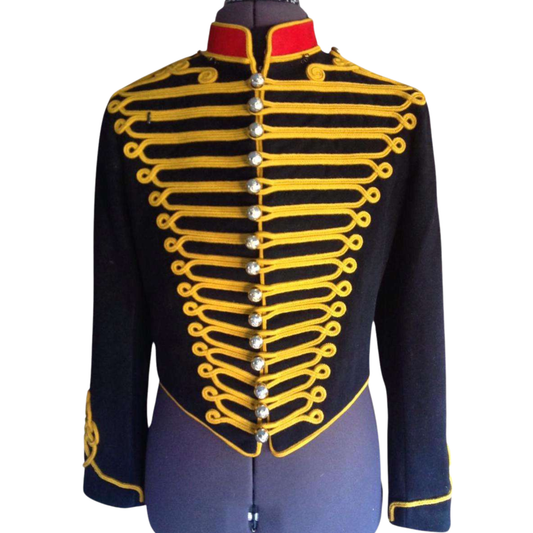 Men's Royal Artillery King’s Troop Officer Jacket Black Wool-Napoleonic Victorian Horse Uniform