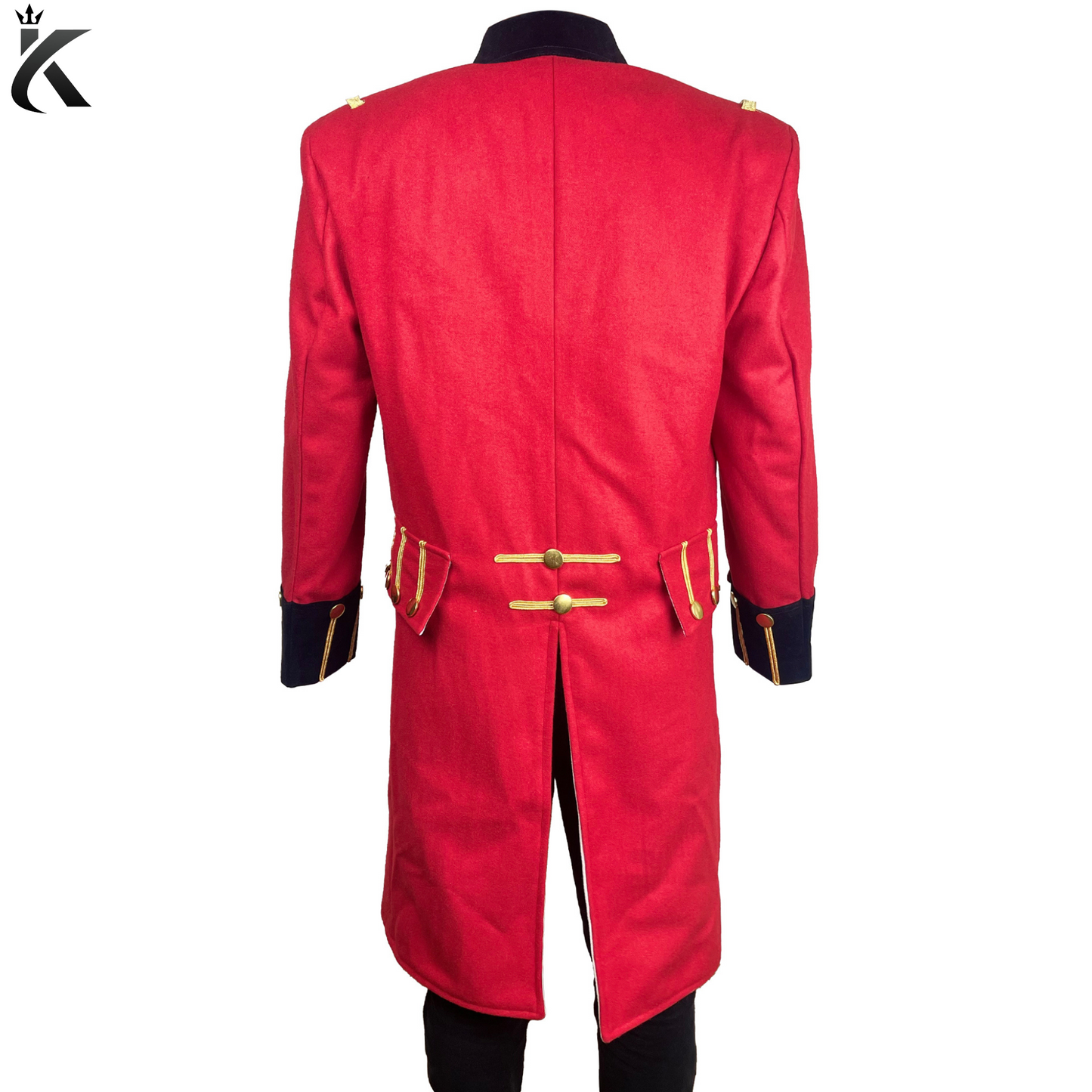 New High Quality 1787-1792 Tailcoat - Men's Red wool Tailcoat - Evolution Fashion 18th century Tailcoat - British war jacket - Military civil war jacket (Copy)