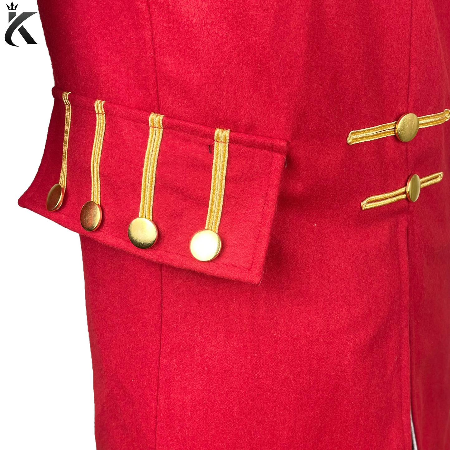 New High Quality 1787-1792 Tailcoat - Men's Red wool Tailcoat - Evolution Fashion 18th century Tailcoat - British war jacket - Military civil war jacket (Copy)