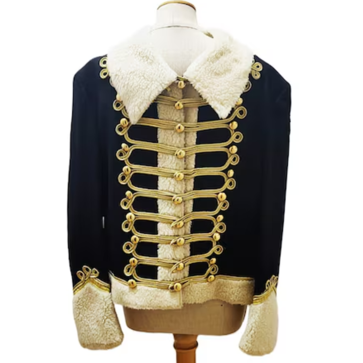 Men's Kicky Napoleonic Hussar Jacket Black wool - Military Style Jacket