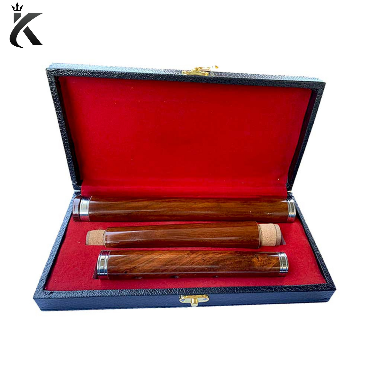 Premium 3 Parts Rosewood Flute with Traditional Scottish Black Finish