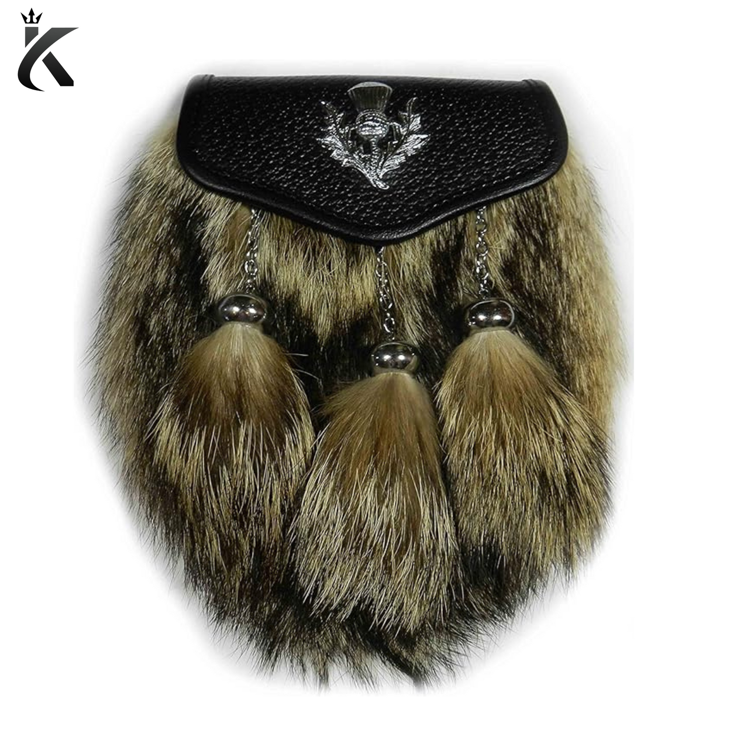 Traditional Fox Fur Sporran Premium Quality Semi Formal Sporran - Roaring Style, Gentle Comfortt