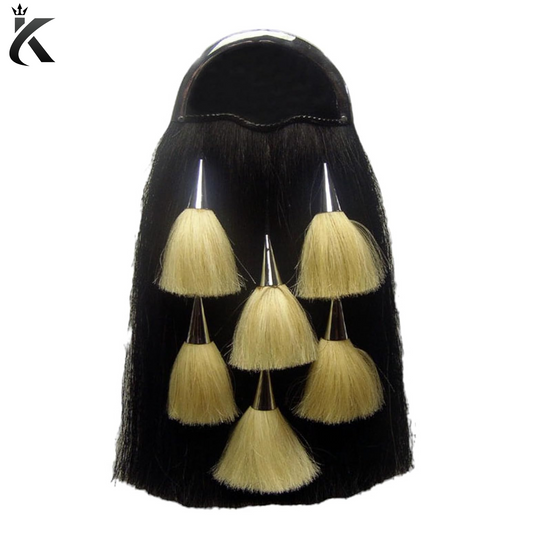 Scottish Traditional Horse Hair Kilt Sporran 6 Tassels - Strong and Stylish