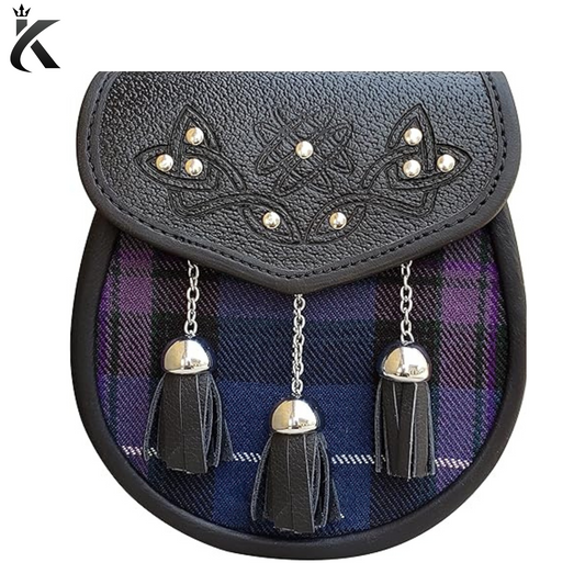 Premium Leather Quality Traditional Scottish Tartan Sporran - The Perfect Blend of Tradition and Style